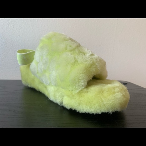 New UGG WOMEN'S FLUFF YEAH POLLEN POPPY SLIPPER SLIDES  S/N 1118459 - Picture 6 of 7